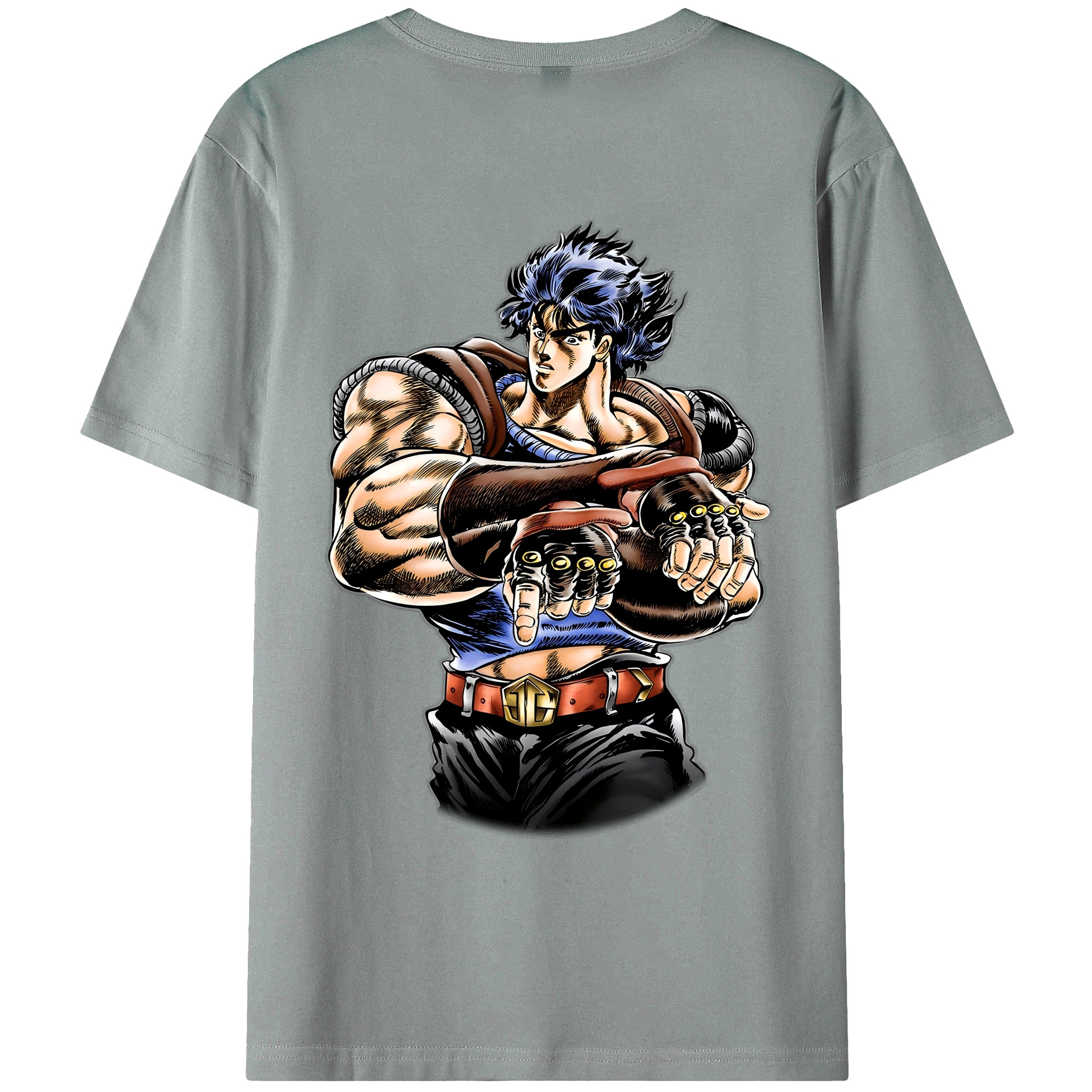 （画像用） ジョジョの奇妙な冒険 /ジョナサン?ジョースター JoJo's Bizarre Adventure Jonathan Joestar 綿100％ メンズ半袖Tシャツ（バックプリント） 通気性